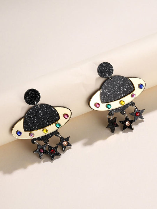 Planet Star Ship Earrings